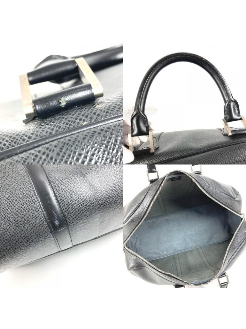Louis Vuitton Boston Bag Kendall GM Taiga Leather Ardoise Black - Picture 8 of 9